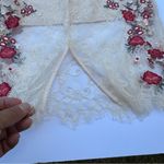 Bebe blush pink red floral lace bustier top straps midi dress sz 8 sexy Photo 13