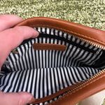 FashionPuzzle Triple Zip Small Crossbody Bag Brown Photo 3