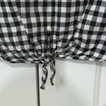 J.Crew J by‎  Short Sleeve Shirt Gingham Black Tie Front Size S Photo 2