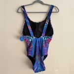 Swimsuits For All Women's Blue Multi Padded Bust One Piece Swimsuit size 10 Photo 2