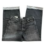 Anthropologie AGOLDE Dame High Rise Cuffed Wide Leg Jeans Carbon Size 32 NEW Photo 6