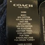 Coach : Navy Blue sweatshirt- Raccoon Design- Leather & Shearling- XS Photo 15