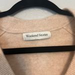 Revolve WEEKEND STORIES  RECYCLE CASHMERE TUNIC LONG SLEEVE SWEATER TAN #16 Photo 4