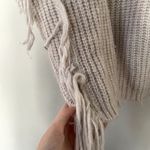 Peach Love California gray white boho chic crewneck knit sweater women size M Photo 3