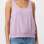 BP. Plus Size 4X Lavender Eyelet Smocked Crop Tank Top Purple Photo 0