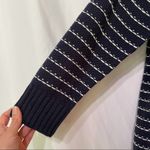 Westport  Blue Striped Knit Pullover Sweater Womens 2X NWT Preppy V Neck Fall Photo 3