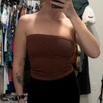 Free People NWOT Intimately Brown Beige Honey Textured Top Sleeveless M L Boho Photo 0