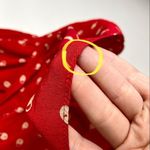 Petticoat Alley 100% Silk Cherry Red Lock Print Blouse Photo 8