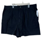 Joie  Ladies High Rise Black Linen Blend Pleated Shorts Size Large NWT Photo 0