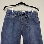 frame denim Frame Le Crop Mini Kick Flare Lace Up Dark Denim Jeans Womens Size  28 Photo 2