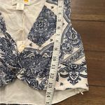 C&C California  Blue White Paisley Linen Sleeveless Crop Top New with Tags Photo 7
