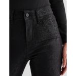 EXPRESS  Women's Jeans Skyscraper Mid Rise Black Reptile Print Size 6 R Photo 2