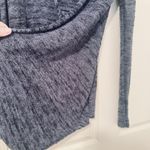 Free People  Gotham sweater navy blue linen blend Faux wrap oversized chunky sz L Photo 2