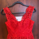 Amanda Uprichard Red Lace Sleeveless Dress Silk Size Small Photo 2