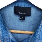 Lumiere Denim Embroidered Pearl Snap Button Down Shirt Western Cowgirl Blue Photo 7