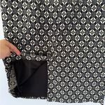 New York & Company Black and Cream Geometric Midi Skirt Size M Photo 2