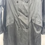 Vintage Forecaster Of Boston Rain Trench Coat Jacket Womens‎ 46" long Black 12 Photo 2
