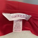 Cacique  Sexy Nightie Sz 22/24 Red Black Lace Slip Dress Honeymoon Cocktails Photo 8