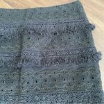 Anthropologie HD In Paris Fringe Eyelet Lace Tiered Mini Skirt 00 Photo 2