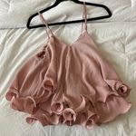 Blue Blush Pink Silk Top Photo 3
