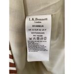 LK Bennett L.K. Bennett London Brown White Wavy Shift Sheath Dress USA 8 Dr Annelin Linen Photo 8