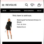 Pam & Gela  Destroyed Turtleneck Dress size small Photo 6