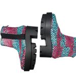 Bumper Chunky Y2K Cheetah Platform Heel Purple Blue Boots Photo 7