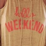 Le lis “Hello Weekend” Graphic Cold Shoulder Hoodie Photo 7