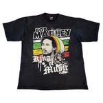 Vintage Bob Marley King Of Music Rasta Reggae Graphic Black Pro Tag T Photo 0