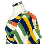 Maeve  Anthropologie Milla Striped Multicolor Short Sleeve Blouse Size Small Photo 5