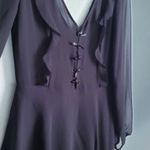 Revolve A.O.T.C Sexy Black Sheer Peekaboo Ruffle Long Sleeve Dress Photo 4
