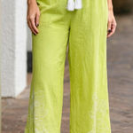 House of Harlow | Lime Green Wide Leg Relaxed Pants Photo 0