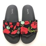 Qupid Booboo Open Toe Slide Sandal embroidered Photo 0