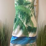 Mica Vintage Strapless Bustier Mini Dress Island Palms 8 Green Photo 0