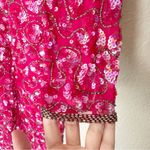 Vintage‎ Niteline Hot Pink Sequin Silk Party Dress Size 10 Holiday Party 80s Photo 4