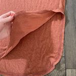 Aerie Light Orange Linen Blend Midi Length T-Shirt Dress Photo 4