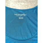 Soft Surroundings ‎ Womens Teal Blue Short Sleeve T-Shirt PS Photo 1