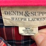 Denim & Supply Ralph Lauren  Red Plaid Button Down Top Medium Photo 2