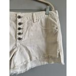 Free People Jean Shorts Ivory White Button Fly Distressed Size 29 Photo 2