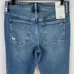 Sam Edelman New Ripped Hem High Rise Stiletto Straight Jeans Kamella Photo 7