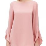 Lafayette 148  New York‎ Emory Tulip Cuffs Long Sleeve Boatneck Blouse Size XL Photo 0