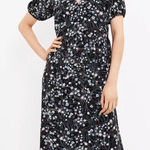  Dresses Loft Black Pearl Print Puff Sleeve Midi Dress Photo 0