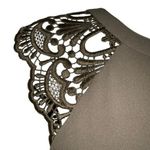 EXPRESS  Army Green Open Back W/Tie Eyelet Sleeves‎ Top NWOT XS Photo 3