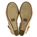 Toms Sandals Womens 8.5 Orange Tangerine Clarissa Canvas Espadrille Wedge Heels Photo 10