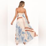 Petal and Pup NWT  Elanor Maxi Dress size Large blue cream silky Photo 5