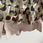 LOGO By Lori Goldstein Cheetah Leopard Contrast Top Blouse Shirt US Medium Photo 8