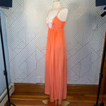Amanda Uprichard  Maxi Dress Sleeveless Embroidered‎ Floral Silk Orange Size XS Photo 5