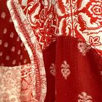 Melange Red and White Geometric Mini Dress Size L Photo 3