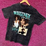 Whitney Houston Retro Style mineral wash tshirt size Medium  Photo 2
