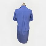 J. McLaughlin  Shirt Dress Size SM Blue Shift Pockets Classic Minimalist Preppy Photo 2